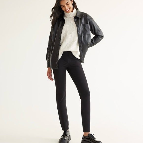 Reitmans Plaid Black Leggings size large - Picture 1 of 8